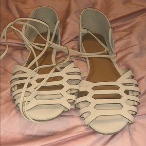 Lace up flats